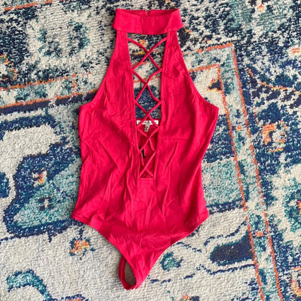 Express Cage Thong Bodysuit